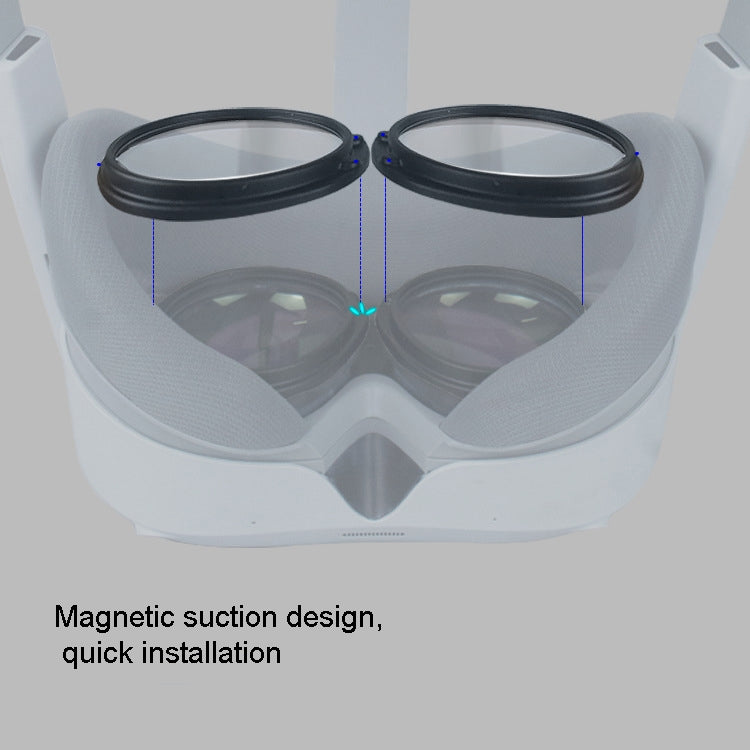 Para el marco magnético de anteojos Pico 4 Myopia Lens.Spec:, Glasses Frame, Frame + Anti Blue Light Lens