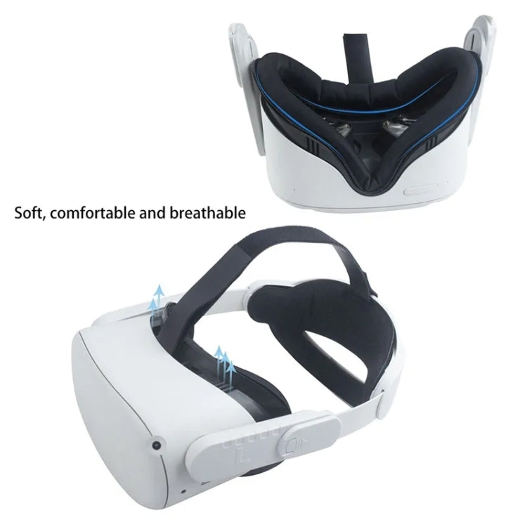 Para Oculus Quest 2 VR Auriculares Anti-sudor Máscara de ojos VR Interfaz facial Cubierta de soporte, Anti-sweat Eye Mask (Black)