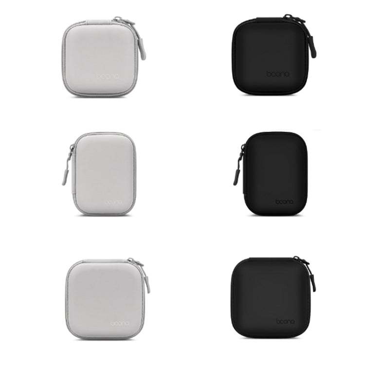Bolsa de almacenamiento de disco en U para cable de auriculares digitales de cuero Baona, Small Square Gray, Small Square Black, Rectangular Gray, Rectangular Black, Large Square Gray, Large Square Black