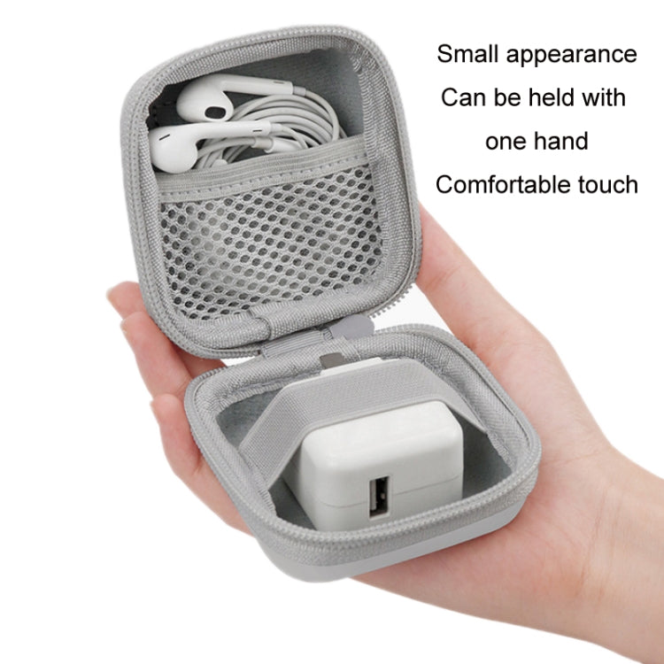 Bolsa de almacenamiento de disco en U para cable de auriculares digitales de cuero Baona, Small Square Gray, Small Square Black, Rectangular Gray, Rectangular Black, Large Square Gray, Large Square Black