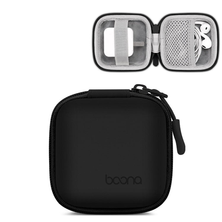 Bolsa de almacenamiento de disco en U para cable de auriculares digitales de cuero Baona, Small Square Gray, Small Square Black, Rectangular Gray, Rectangular Black, Large Square Gray, Large Square Black