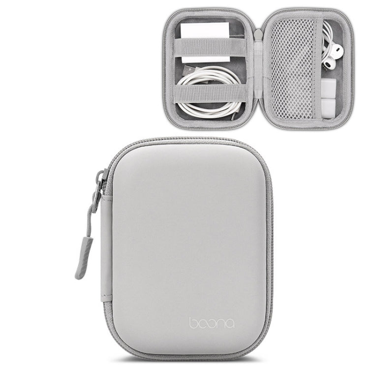 Bolsa de almacenamiento de disco en U para cable de auriculares digitales de cuero Baona, Small Square Gray, Small Square Black, Rectangular Gray, Rectangular Black, Large Square Gray, Large Square Black