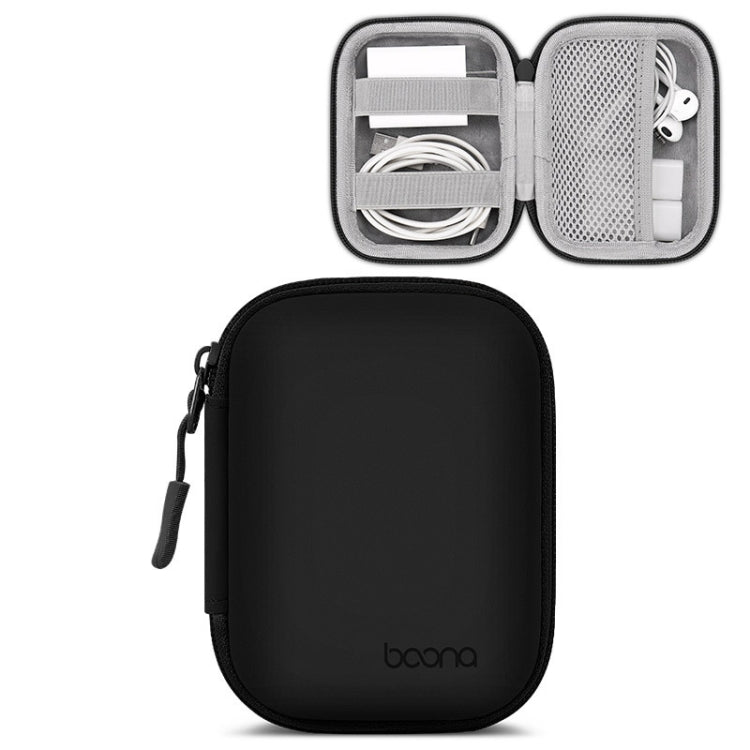 Bolsa de almacenamiento de disco en U para cable de auriculares digitales de cuero Baona, Small Square Gray, Small Square Black, Rectangular Gray, Rectangular Black, Large Square Gray, Large Square Black