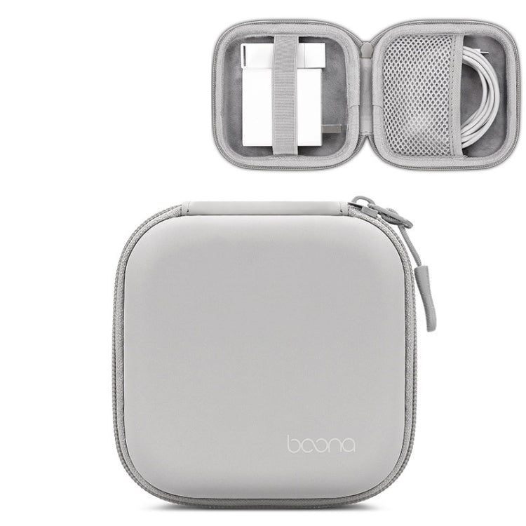 Bolsa de almacenamiento de disco en U para cable de auriculares digitales de cuero Baona, Small Square Gray, Small Square Black, Rectangular Gray, Rectangular Black, Large Square Gray, Large Square Black