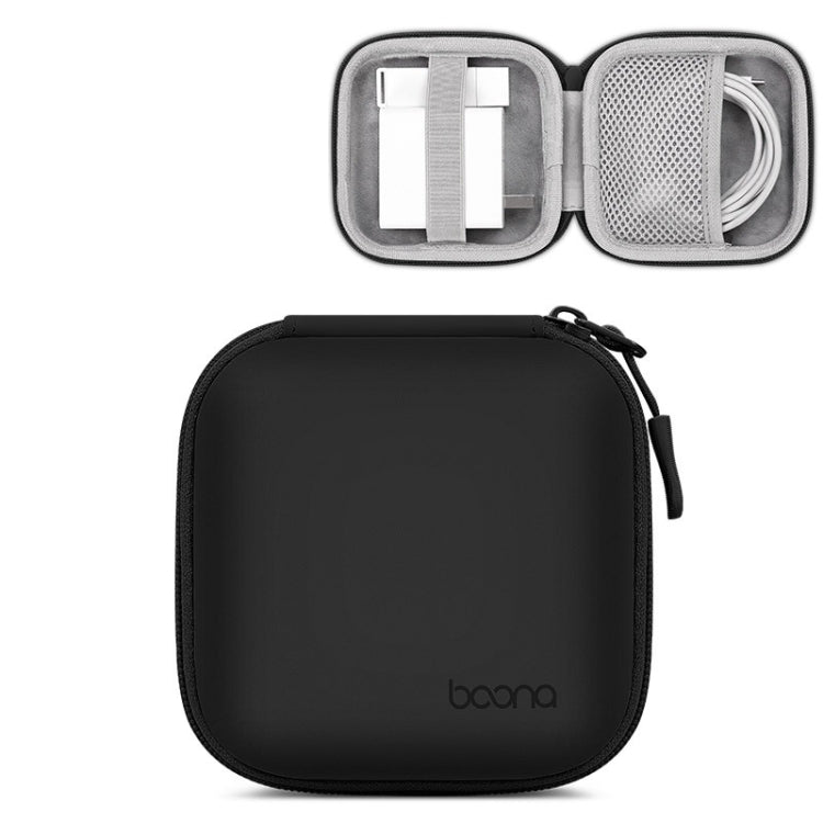 Bolsa de almacenamiento de disco en U para cable de auriculares digitales de cuero Baona, Small Square Gray, Small Square Black, Rectangular Gray, Rectangular Black, Large Square Gray, Large Square Black