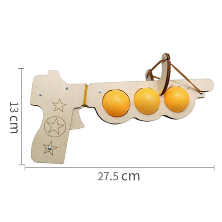 Juguete de montaje de experimento de ciencia física para niños modelo elástico de tenis de mesa DIY de madera, Elastic Model