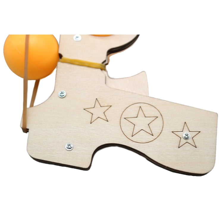 Juguete de montaje de experimento de ciencia física para niños modelo elástico de tenis de mesa DIY de madera, Elastic Model