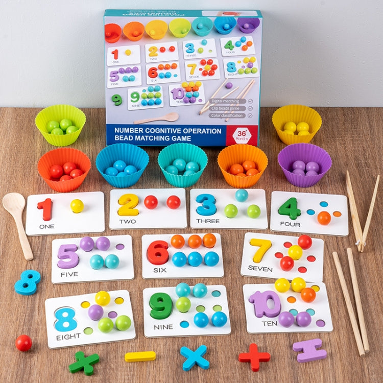Niños número y Color a juego Clip cuentas iluminación enseñanza ayuda rompecabezas educación temprana juguetes, Clip Beads