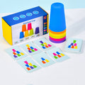 Copas de apilamiento rápido de colores mezclados Copas de apilamiento de deportes de entrenamiento de velocidad con tarjeta, especificaciones:, Single Person, Double  Person