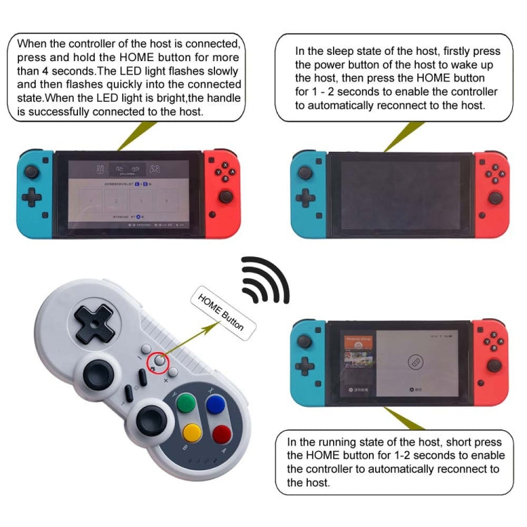 8580 para Nintendo Switch Mini consola de juegos Controlador inalámbrico con sensor de movimiento