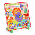 7 en 1 Calendario para niños y reloj de enseñanza Juguetes educativos, Lion