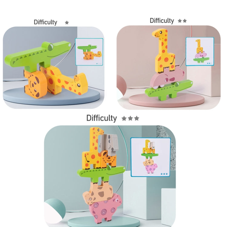 Animal Balance Stacking Blocks Toys Niños Educación Temprana Building Block Stacking Toy, Animal Balance