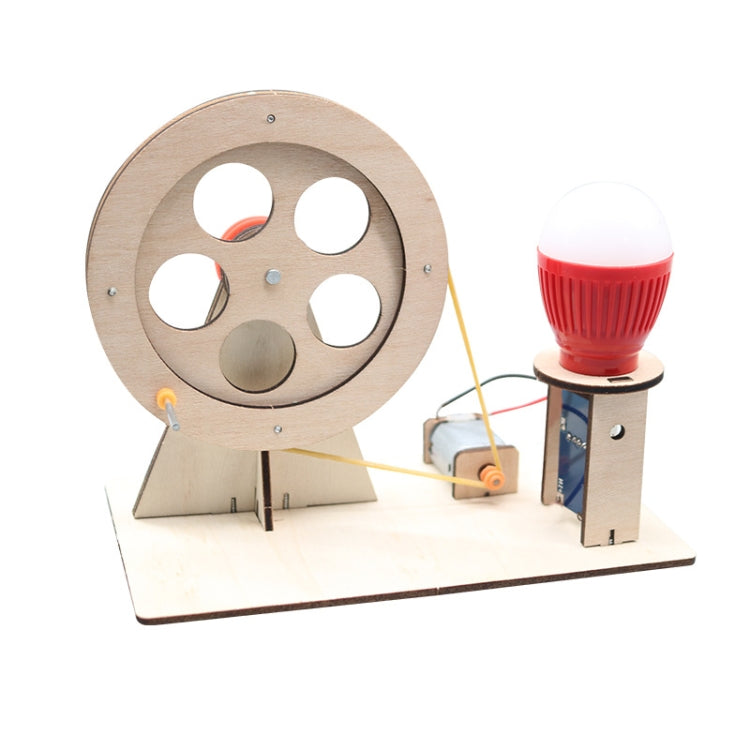 Juguete de rompecabezas generador de mano de experimento de ciencia de madera DIY, Hand Generator