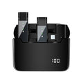 Micrófono de solapa inalámbrico con pantalla digital con compartimento de carga, especificaciones:, S16-S One To Two Black USB-C/Type-C Interface, S16 One To One Black 8 Pin Interface, S16-S One To Two Black 8 Pin Interface                             ...