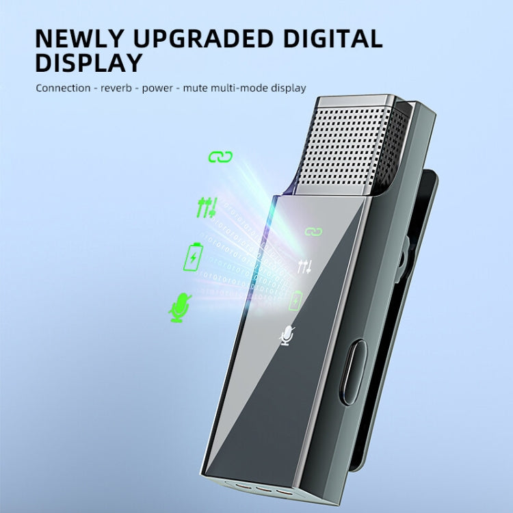 Micrófono de solapa inalámbrico con pantalla digital con compartimento de carga, especificaciones:, S16-S One To Two Black USB-C/Type-C Interface, S16 One To One Black 8 Pin Interface, S16-S One To Two Black 8 Pin Interface                             ...