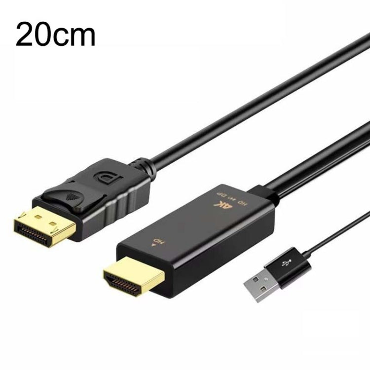 Adaptador 4K 60Hz HDMI a DP con convertidor HD de fuente de alimentación, H146 25cm, H147 180cm