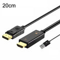 Adaptador 4K 60Hz HDMI a DP con convertidor HD de fuente de alimentación, H146 25cm, H147 180cm