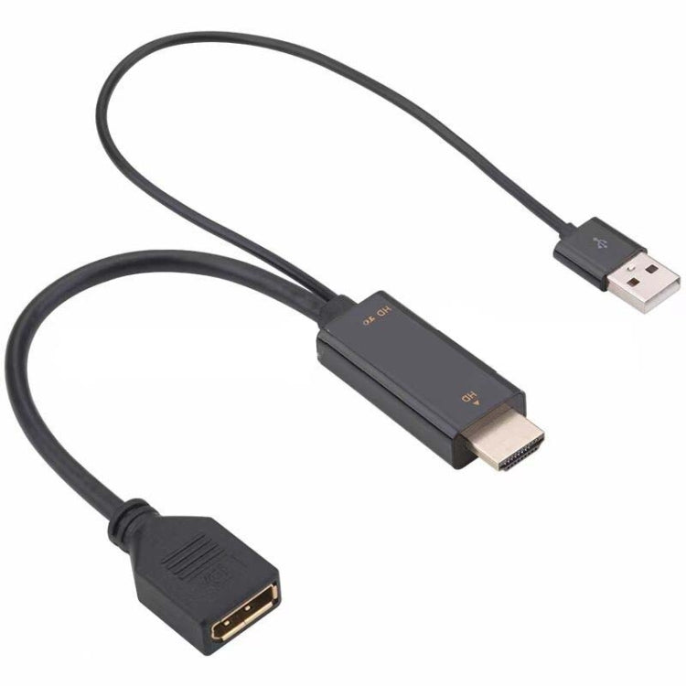 Adaptador 4K 60Hz HDMI a DP con convertidor HD de fuente de alimentación, H146 25cm, H147 180cm