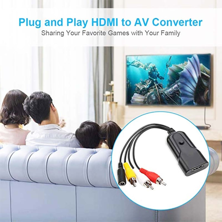 Convertidor K13W HDMI a AV 1080P HD, longitud del cable: 0,5 m, K13W HDMI to AV