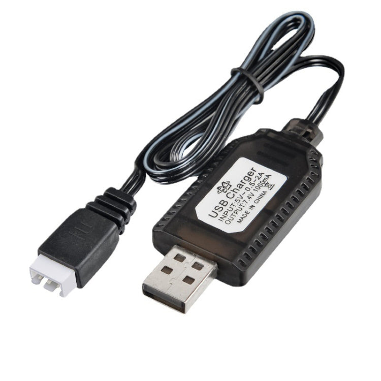 Cargador de batería de litio de 7,4 V, 2 uds., accesorios para aviones de juguete, Cable de datos USB