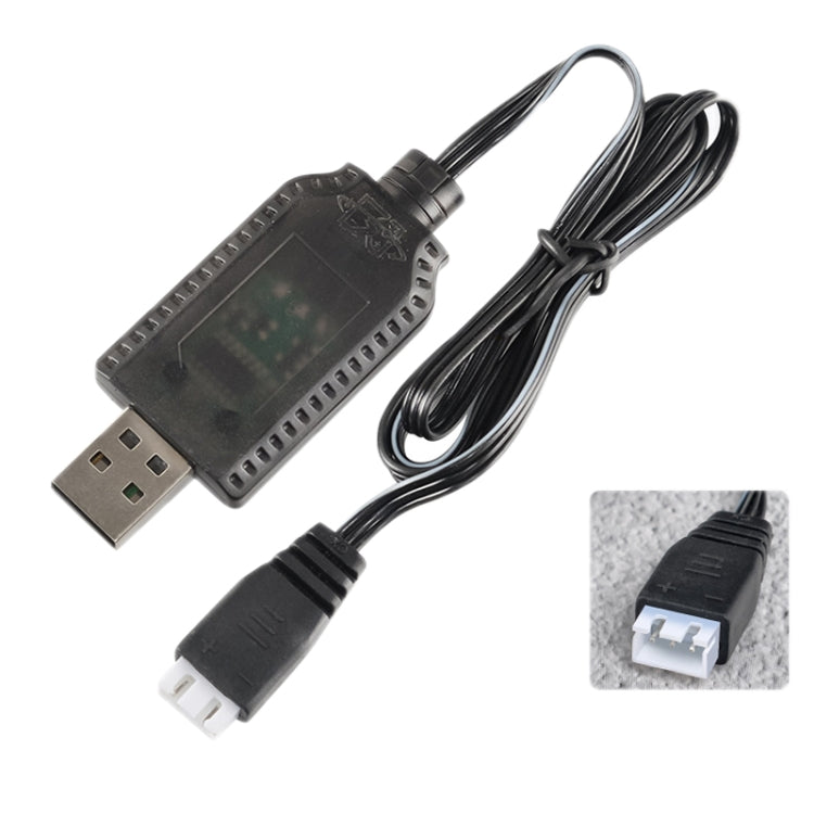 Cargador de batería de litio de 7,4 V, 2 uds., accesorios para aviones de juguete, Cable de datos USB