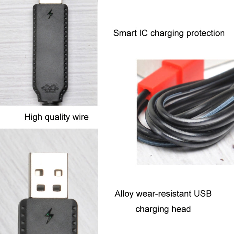 5 uds 3,7 V protección de chip inteligente Cable de carga de enchufe de batería USB