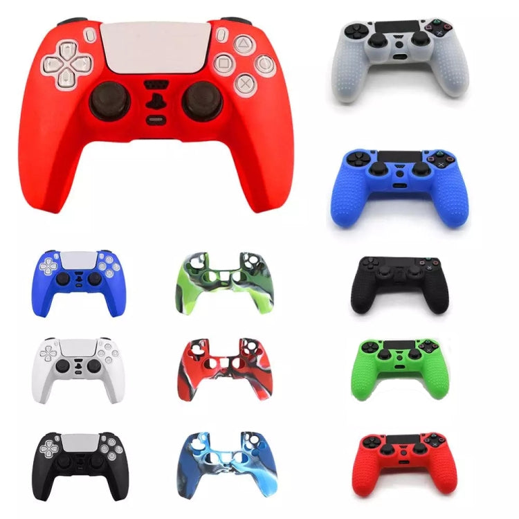 Para la cubierta protectora de la caja de silicona del controlador PS5, White, Red, Blue, Black, Camouflage Blue, Camouflage Red, Camouflage Green