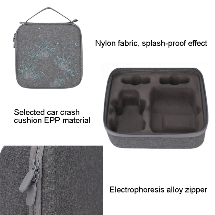 Para DJI Mavic Mini 2 Bolsa de almacenamiento de batería dual Estuche protector de mano, Light Grey