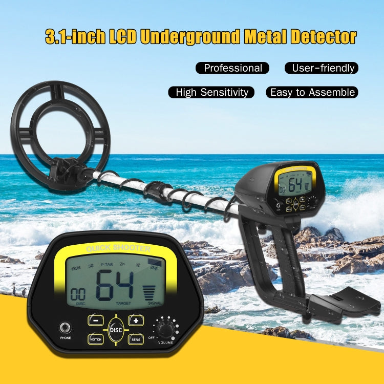 Detector de metales subterráneo LCD de 3,1 pulgadas, MD4060