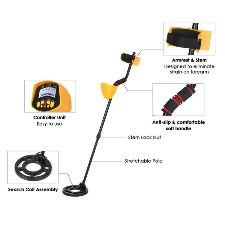 Detector de metales con pantalla LCD de alta sensibilidad MD9020C, MD9020C