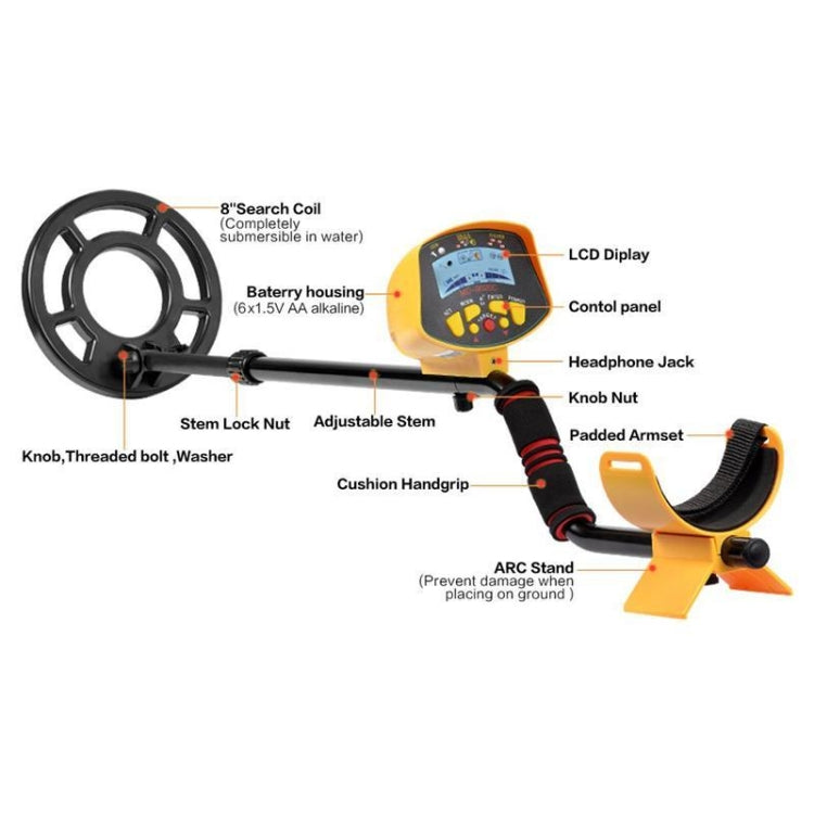 Detector de metales con pantalla LCD de alta sensibilidad MD9020C, MD9020C