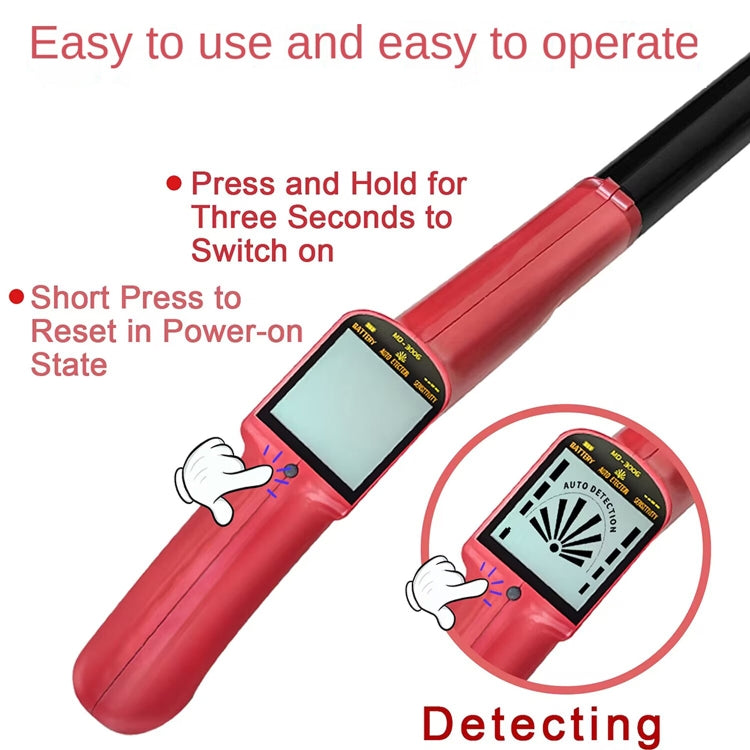MD3006 Detector de metales Cazador de tesoros al aire libre Juguetes Detector de ciencia para niños, MD3006 (Red), MD3006 (Light Green)