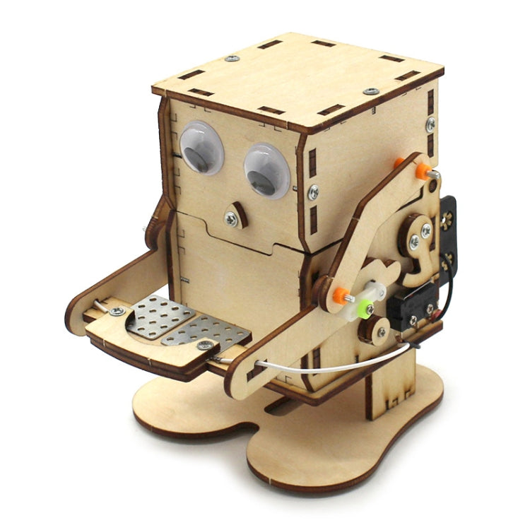 Robot comiendo monedas para niños, juguete de ciencia DIY, Kit de experimentos científicos educativos, artesanía de madera, Robot Eating Coins