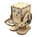 Robot comiendo monedas para niños, juguete de ciencia DIY, Kit de experimentos científicos educativos, artesanía de madera, Robot Eating Coins