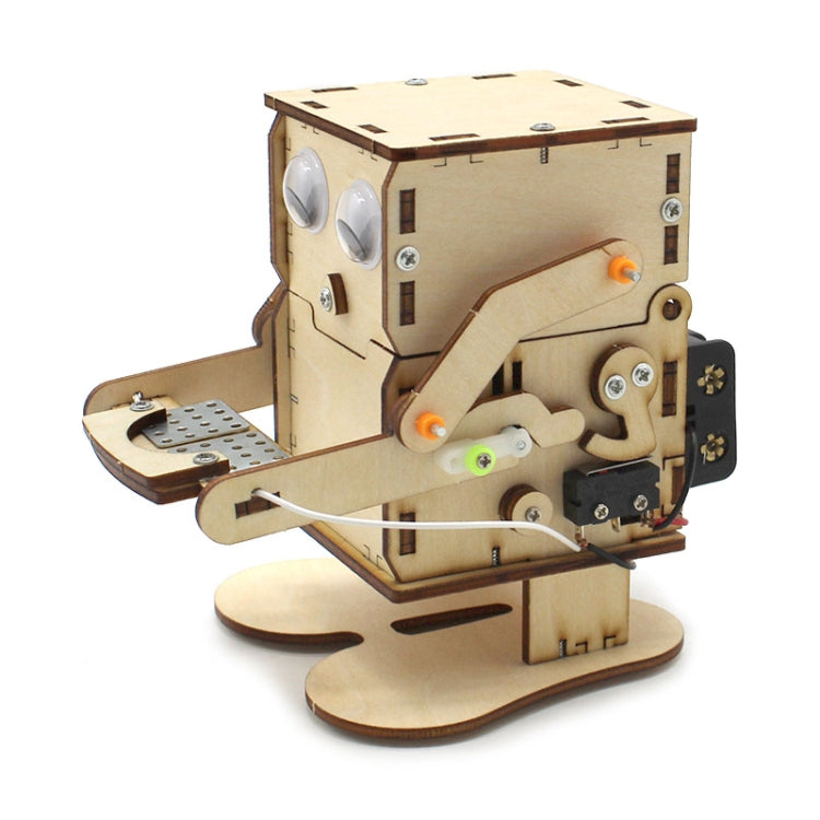 Robot comiendo monedas para niños, juguete de ciencia DIY, Kit de experimentos científicos educativos, artesanía de madera, Robot Eating Coins