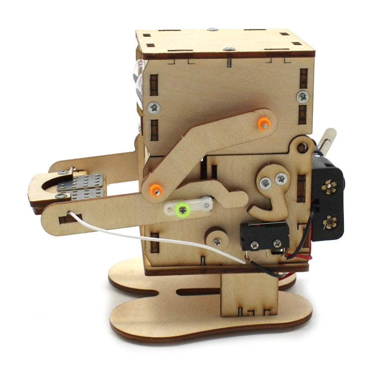 Robot comiendo monedas para niños, juguete de ciencia DIY, Kit de experimentos científicos educativos, artesanía de madera, Robot Eating Coins