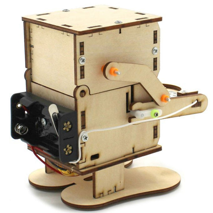 Robot comiendo monedas para niños, juguete de ciencia DIY, Kit de experimentos científicos educativos, artesanía de madera, Robot Eating Coins