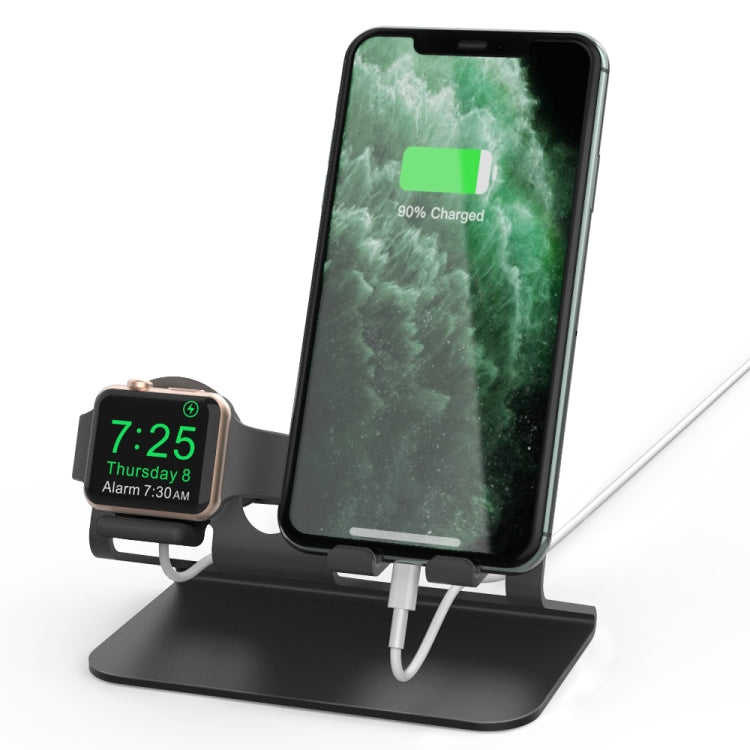 Base de carga de aleación de aluminio AhaStyle ST04, para teléfonos inteligentes de 4-8 pulgadas y serie Apple Watch, ST04 (Black), ST04 (Rose Gold), ST04 (Silver)