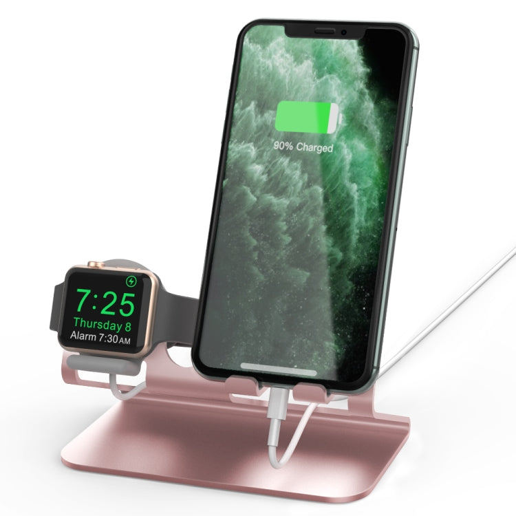Base de carga de aleación de aluminio AhaStyle ST04, para teléfonos inteligentes de 4-8 pulgadas y serie Apple Watch, ST04 (Black), ST04 (Rose Gold), ST04 (Silver)
