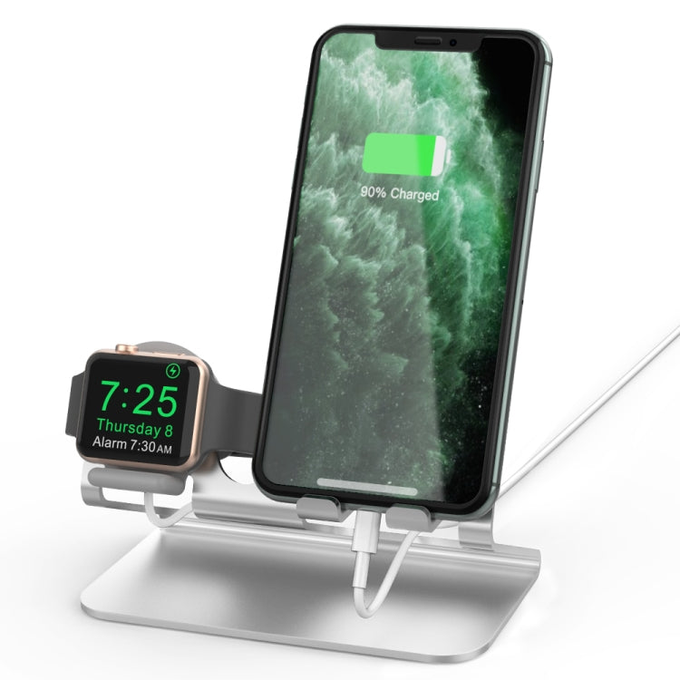 Base de carga de aleación de aluminio AhaStyle ST04, para teléfonos inteligentes de 4-8 pulgadas y serie Apple Watch, ST04 (Black), ST04 (Rose Gold), ST04 (Silver)