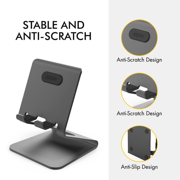Base de carga de almacenamiento de soporte fijo de aleación de aluminio para teléfono móvil AhaStyle ST02, ST02 (Black), ST02 (Rose Gold), ST02 (Silver)
