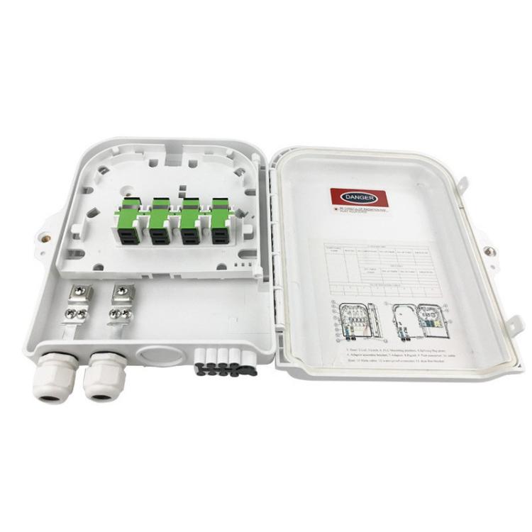 Caja divisora de fibra óptica de 8 núcleos para exteriores, ABS, para montaje en pared en interiores/exteriores, caja de fibra óptica.