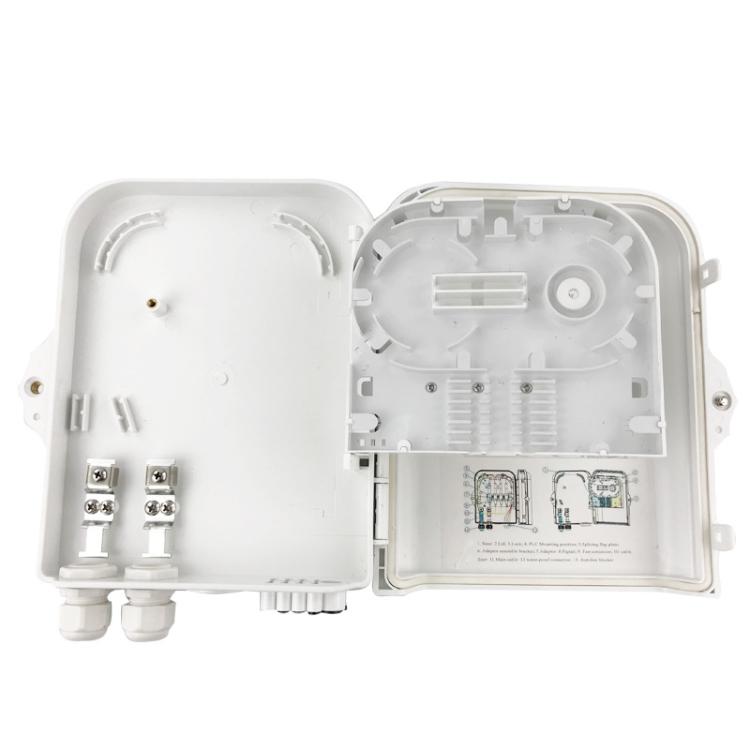 Caja divisora de fibra óptica de 8 núcleos para exteriores, ABS, para montaje en pared en interiores/exteriores, caja de fibra óptica.