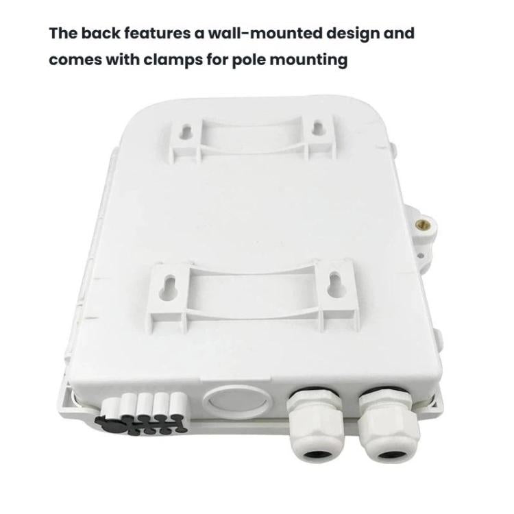 Caja divisora de fibra óptica de 8 núcleos para exteriores, ABS, para montaje en pared en interiores/exteriores, caja de fibra óptica.