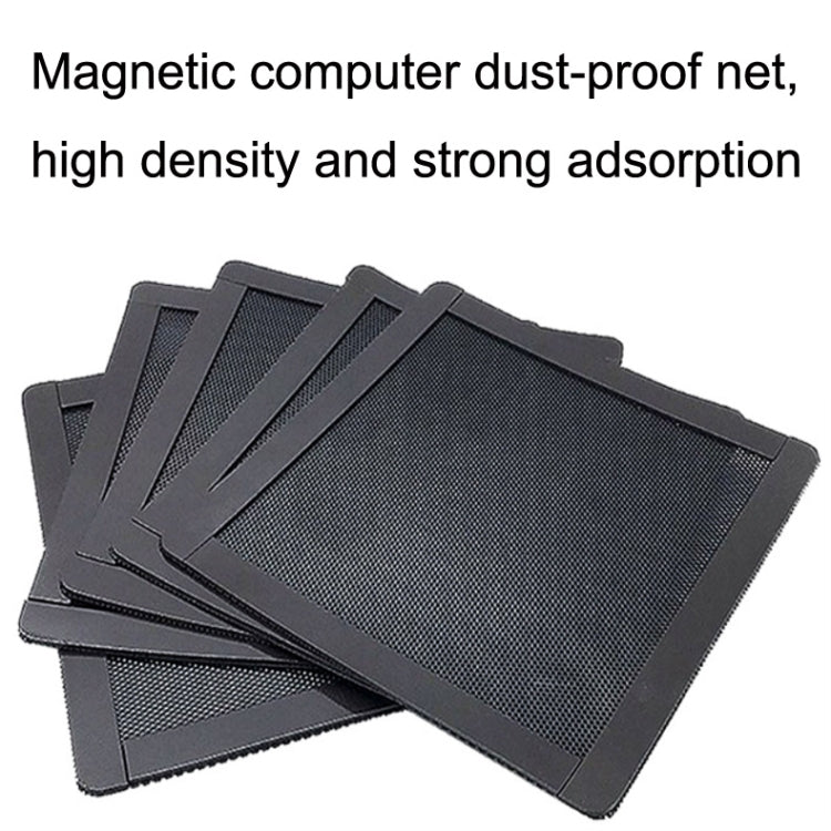 Cubierta de filtro de ventilador industrial de computadora de escritorio de red de polvo de ventilador de refrigeración de PVC, 10pcs 12cm With Magnetic Suction, 10pcs 14cm With Magnetic Suction, 10pcs 12x24cm With Magnetic Suction                     ...