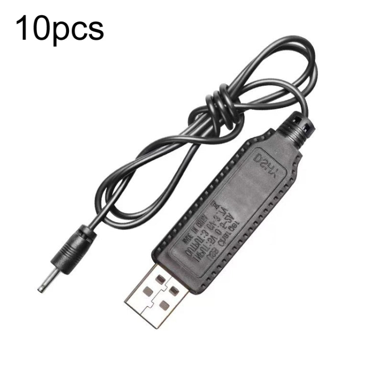 10 Uds 3,7 V IC protección de circuito batería de litio USB Cable de carga de cabeza recta, 2.0mm, 2.5mm, 3.5mm, 5.5mm