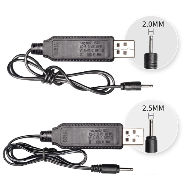 10 Uds 3,7 V IC protección de circuito batería de litio USB Cable de carga de cabeza recta, 2.0mm, 2.5mm, 3.5mm, 5.5mm