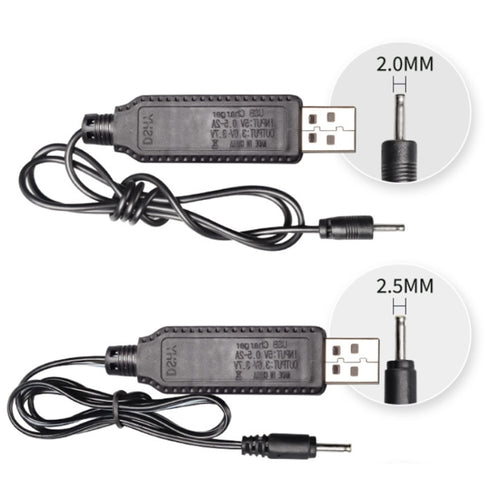 10 Uds 3,7 V IC protección de circuito batería de litio USB Cable de carga de cabeza recta, 2.0mm, 2.5mm, 3.5mm, 5.5mm