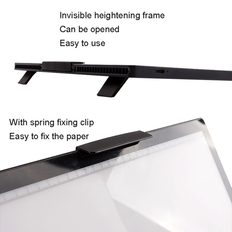 Tablero de dibujo de escritorio de copia recargable A4-D28B, With Charging Line, With Charging Line+US Plug Adapter, With Charging Line+UK Plug Adapter, With Charging Line+EU Plug Adapter, With Charging Line+AU Plug Adapter