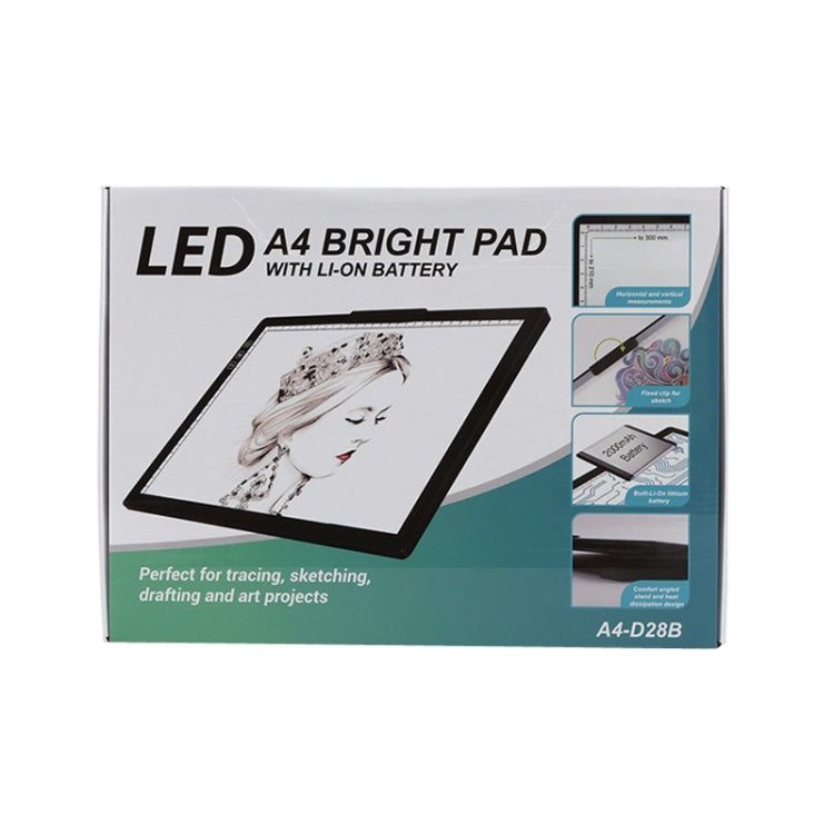 Tablero de dibujo de escritorio de copia recargable A4-D28B, With Charging Line, With Charging Line+US Plug Adapter, With Charging Line+UK Plug Adapter, With Charging Line+EU Plug Adapter, With Charging Line+AU Plug Adapter